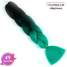 Load image into Gallery viewer, SHANGKE Pink Purple Blue Blonde Color Synthetic Jumbo Braids Ombre Braiding Hair Extension White Women
