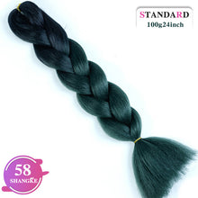 Load image into Gallery viewer, SHANGKE Pink Purple Blue Blonde Color Synthetic Jumbo Braids Ombre Braiding Hair Extension White Women
