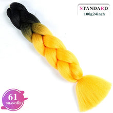 Load image into Gallery viewer, SHANGKE Pink Purple Blue Blonde Color Synthetic Jumbo Braids Ombre Braiding Hair Extension White Women
