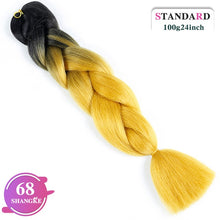 Load image into Gallery viewer, SHANGKE Pink Purple Blue Blonde Color Synthetic Jumbo Braids Ombre Braiding Hair Extension White Women
