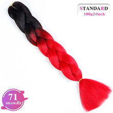 Load image into Gallery viewer, SHANGKE Pink Purple Blue Blonde Color Synthetic Jumbo Braids Ombre Braiding Hair Extension White Women
