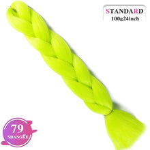 Load image into Gallery viewer, SHANGKE Pink Purple Blue Blonde Color Synthetic Jumbo Braids Ombre Braiding Hair Extension White Women
