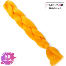 Load image into Gallery viewer, SHANGKE Pink Purple Blue Blonde Color Synthetic Jumbo Braids Ombre Braiding Hair Extension White Women
