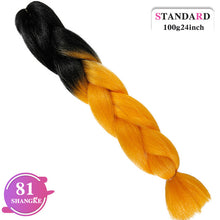 Load image into Gallery viewer, SHANGKE Pink Purple Blue Blonde Color Synthetic Jumbo Braids Ombre Braiding Hair Extension White Women
