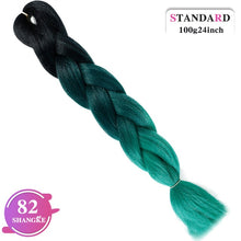 Load image into Gallery viewer, SHANGKE Pink Purple Blue Blonde Color Synthetic Jumbo Braids Ombre Braiding Hair Extension White Women

