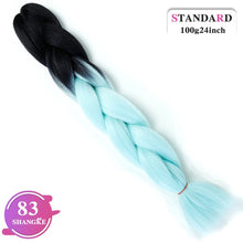 Load image into Gallery viewer, SHANGKE Pink Purple Blue Blonde Color Synthetic Jumbo Braids Ombre Braiding Hair Extension White Women
