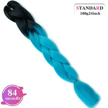 Load image into Gallery viewer, SHANGKE Pink Purple Blue Blonde Color Synthetic Jumbo Braids Ombre Braiding Hair Extension White Women
