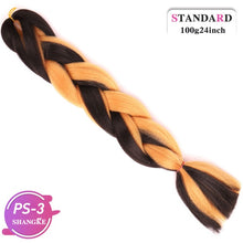 Load image into Gallery viewer, SHANGKE Pink Purple Blue Blonde Color Synthetic Jumbo Braids Ombre Braiding Hair Extension White Women
