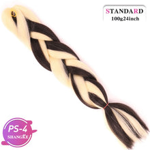 Load image into Gallery viewer, SHANGKE Pink Purple Blue Blonde Color Synthetic Jumbo Braids Ombre Braiding Hair Extension White Women
