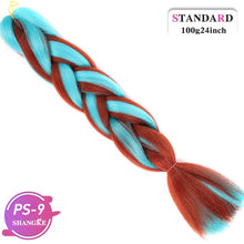 Load image into Gallery viewer, SHANGKE Pink Purple Blue Blonde Color Synthetic Jumbo Braids Ombre Braiding Hair Extension White Women
