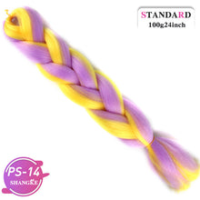 Load image into Gallery viewer, SHANGKE Pink Purple Blue Blonde Color Synthetic Jumbo Braids Ombre Braiding Hair Extension White Women
