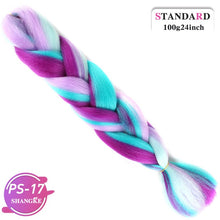 Load image into Gallery viewer, SHANGKE Pink Purple Blue Blonde Color Synthetic Jumbo Braids Ombre Braiding Hair Extension White Women
