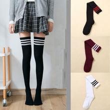 Load image into Gallery viewer, Sexy Socks Striped Long Socks Women Long Stockings Warm Thigh High Socks For Ladies Girls New Fashion Striped Knee Socks Women
