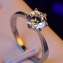 Load image into Gallery viewer, Classic Six Claw Gold Color Ring AAA Austria Crystal Wedding Ring for Bridal Christmas Gift for Women Jewelry Engagement Ring
