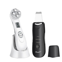 Load image into Gallery viewer, Ultrasonic Face Cleaning Skin Scrubber Facial Cleansing Peeling Machine Pore Cleaner + RF EMS LED Anti Aging Facial Massager 35
