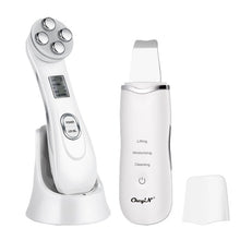 Load image into Gallery viewer, Ultrasonic Face Cleaning Skin Scrubber Facial Cleansing Peeling Machine Pore Cleaner + RF EMS LED Anti Aging Facial Massager 35
