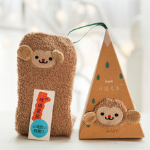 Load image into Gallery viewer, Cute Animal Design Deer Christmas socks Gift 3D Fluffy Coral Velvet Thick Warm Winter Sock For Women new Year gift Sox with Box
