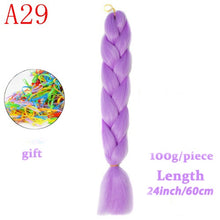 Load image into Gallery viewer, MERISIHAIR 24 inch Jumbo Braids Long Ombre Jumbo Synthetic Braiding Hair Crochet Blonde Pink Blue Grey Hair Extensions African
