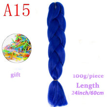 Load image into Gallery viewer, MERISIHAIR 24 inch Jumbo Braids Long Ombre Jumbo Synthetic Braiding Hair Crochet Blonde Pink Blue Grey Hair Extensions African
