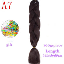 Load image into Gallery viewer, MERISIHAIR 24 inch Jumbo Braids Long Ombre Jumbo Synthetic Braiding Hair Crochet Blonde Pink Blue Grey Hair Extensions African
