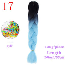 Load image into Gallery viewer, MERISIHAIR 24 inch Jumbo Braids Long Ombre Jumbo Synthetic Braiding Hair Crochet Blonde Pink Blue Grey Hair Extensions African
