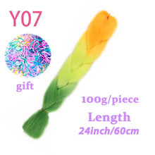 Load image into Gallery viewer, MERISIHAIR 24 inch Jumbo Braids Long Ombre Jumbo Synthetic Braiding Hair Crochet Blonde Pink Blue Grey Hair Extensions African
