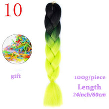 Load image into Gallery viewer, MERISIHAIR 24 inch Jumbo Braids Long Ombre Jumbo Synthetic Braiding Hair Crochet Blonde Pink Blue Grey Hair Extensions African
