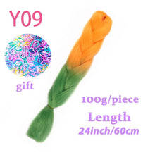 Load image into Gallery viewer, MERISIHAIR 24 inch Jumbo Braids Long Ombre Jumbo Synthetic Braiding Hair Crochet Blonde Pink Blue Grey Hair Extensions African
