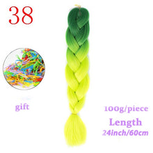 Load image into Gallery viewer, MERISIHAIR 24 inch Jumbo Braids Long Ombre Jumbo Synthetic Braiding Hair Crochet Blonde Pink Blue Grey Hair Extensions African
