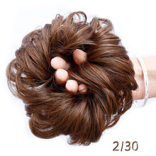 Load image into Gallery viewer, AOSIWIG Synthetic Chignon With Rubber Band Brown Blonde Women Curly Chignon Hair Clip In Hairpiece Bun Drawstring
