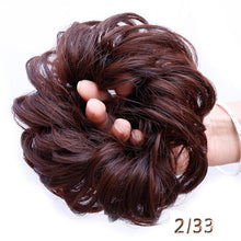 Load image into Gallery viewer, AOSIWIG Synthetic Chignon With Rubber Band Brown Blonde Women Curly Chignon Hair Clip In Hairpiece Bun Drawstring
