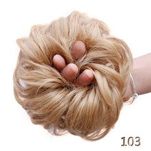 Load image into Gallery viewer, AOSIWIG Synthetic Chignon With Rubber Band Brown Blonde Women Curly Chignon Hair Clip In Hairpiece Bun Drawstring
