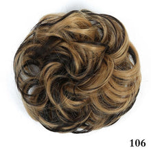 Load image into Gallery viewer, AOSIWIG Synthetic Chignon With Rubber Band Brown Blonde Women Curly Chignon Hair Clip In Hairpiece Bun Drawstring
