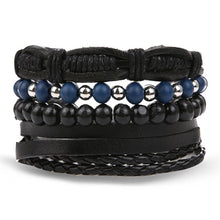 Load image into Gallery viewer, IFMIA Vintage Leather Bracelet Fashion Hand-knitted Multi-layer Leather Feather Leaf Bracelet and Fashion Men's Bracelet Gift
