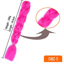 Load image into Gallery viewer, MUMUPI women 24inch Crochet Braids Box Braids 100g/pc Ombre Jumbo Braids Synthetic Braiding Hair Extensions headwear
