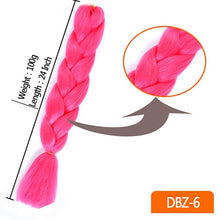 Load image into Gallery viewer, MUMUPI women 24inch Crochet Braids Box Braids 100g/pc Ombre Jumbo Braids Synthetic Braiding Hair Extensions headwear

