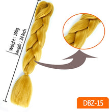 Load image into Gallery viewer, MUMUPI women 24inch Crochet Braids Box Braids 100g/pc Ombre Jumbo Braids Synthetic Braiding Hair Extensions headwear
