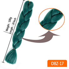 Load image into Gallery viewer, MUMUPI women 24inch Crochet Braids Box Braids 100g/pc Ombre Jumbo Braids Synthetic Braiding Hair Extensions headwear
