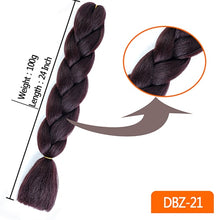Load image into Gallery viewer, MUMUPI women 24inch Crochet Braids Box Braids 100g/pc Ombre Jumbo Braids Synthetic Braiding Hair Extensions headwear
