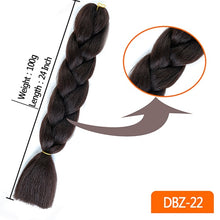 Load image into Gallery viewer, MUMUPI women 24inch Crochet Braids Box Braids 100g/pc Ombre Jumbo Braids Synthetic Braiding Hair Extensions headwear
