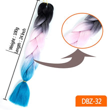 Load image into Gallery viewer, MUMUPI women 24inch Crochet Braids Box Braids 100g/pc Ombre Jumbo Braids Synthetic Braiding Hair Extensions headwear
