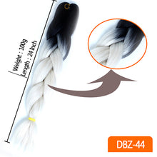 Load image into Gallery viewer, MUMUPI women 24inch Crochet Braids Box Braids 100g/pc Ombre Jumbo Braids Synthetic Braiding Hair Extensions headwear
