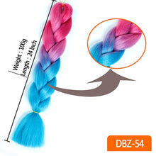 Load image into Gallery viewer, MUMUPI women 24inch Crochet Braids Box Braids 100g/pc Ombre Jumbo Braids Synthetic Braiding Hair Extensions headwear
