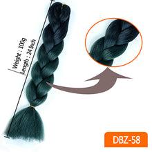 Load image into Gallery viewer, MUMUPI women 24inch Crochet Braids Box Braids 100g/pc Ombre Jumbo Braids Synthetic Braiding Hair Extensions headwear
