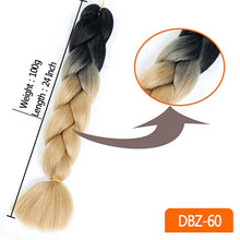 Load image into Gallery viewer, MUMUPI women 24inch Crochet Braids Box Braids 100g/pc Ombre Jumbo Braids Synthetic Braiding Hair Extensions headwear

