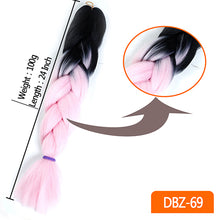 Load image into Gallery viewer, MUMUPI women 24inch Crochet Braids Box Braids 100g/pc Ombre Jumbo Braids Synthetic Braiding Hair Extensions headwear
