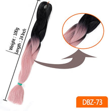 Load image into Gallery viewer, MUMUPI women 24inch Crochet Braids Box Braids 100g/pc Ombre Jumbo Braids Synthetic Braiding Hair Extensions headwear
