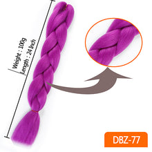Load image into Gallery viewer, MUMUPI women 24inch Crochet Braids Box Braids 100g/pc Ombre Jumbo Braids Synthetic Braiding Hair Extensions headwear
