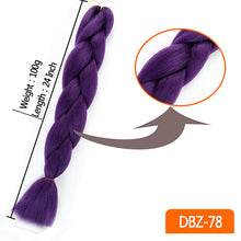 Load image into Gallery viewer, MUMUPI women 24inch Crochet Braids Box Braids 100g/pc Ombre Jumbo Braids Synthetic Braiding Hair Extensions headwear
