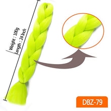 Load image into Gallery viewer, MUMUPI women 24inch Crochet Braids Box Braids 100g/pc Ombre Jumbo Braids Synthetic Braiding Hair Extensions headwear
